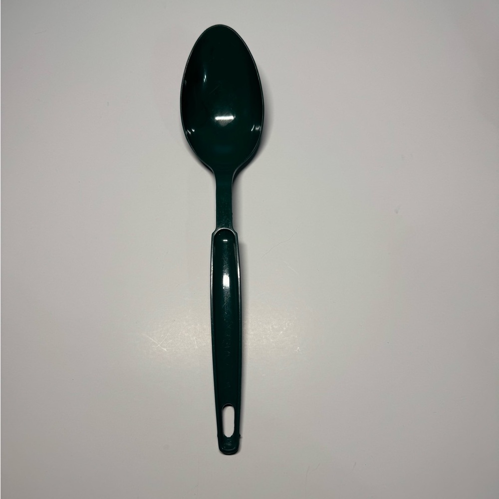 VTG Ekco solid serving spoon green nylon plastic 11”